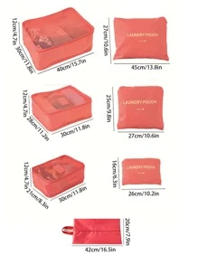 7pcs/set Luggage Organizer Bags, Suitable For Suitcase - Grey - View 6