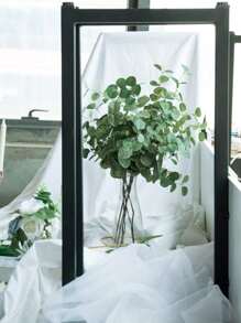 1pc Artificial Plants Eucalyptus Stems Eucalyptus Leaf Spray Faux Eucalyptus Branches Greenery Stems Silk Plastic Plants Floral For Vase Home Party Wedding Decoration, Valentine Day, Gift Gifts Birthday Graduation - Green - View 10