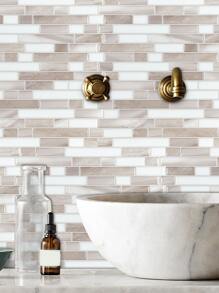 10 sheets thickened design peel and paste kitchen splashback and bathroom self-adhesive tiles - Multicolor - View 5