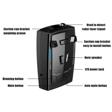 1入組車鐳射雷達速度探測器 - 黑色 - 查看 7