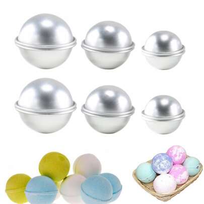 3 Sets Of 6pcs Reusable Bath Bomb & Soap Molds Of Various Shapes
