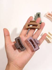 7pcs Square Design Simple Casual Business Mini Hair Claw Claw Clips Hair Clips Hair Jaw Clip Hair Clamps Hair Clutch Hair Catcher Clip, School Stuff, College Fall Winter Hair Accessories For Women For Vacation Outfits Woman - Multicolor - View 5