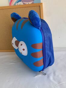 Mochila dibujos animados lindo con diseño de tigre para niños con doble hombro tirantes - Azul - Ver 5