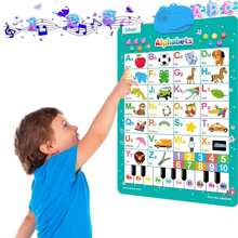 Âm thanh Tường Giáo dục sớm Đồ chơi , Chữ cái & Số & & Âm nhạc Áp phích , Món quà tốt nhất Đối với Con trai Và Cô gái Đối với Trường mầm non Giáo dục Đồ Chơi - màu xanh lá - Xem 1