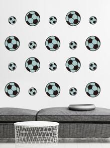 1 pieza Pegatina de pared autoadhesiva de PVC con diseño de fútbol simple de estilo de dibujos animados para decoración de habitación de niños, resistente al agua, brillante en la oscuridad verde, para fans de fútbol, pegatinas, decoración de pared, calcomanía de vinilo para decoración del hogar, artículos de decoración de primavera para refrescar su hogar, pegatinas de decoración Rama