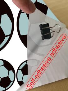 1 pieza Pegatina de pared autoadhesiva de PVC con diseño de fútbol simple de estilo de dibujos animados para decoración de habitación de niños, resistente al agua, brillante en la oscuridad verde, para fans de fútbol, pegatinas, decoración de pared, calcomanía de vinilo para decoración del hogar, artículos de decoración de primavera para refrescar su hogar, pegatinas de decoración Rama