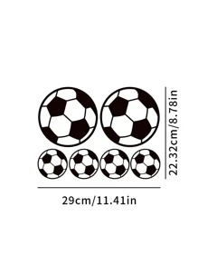 1 pieza Pegatina de pared autoadhesiva de PVC con diseño de fútbol simple de estilo de dibujos animados para decoración de habitación de niños, resistente al agua, brillante en la oscuridad verde, para fans de fútbol, pegatinas, decoración de pared, calcomanía de vinilo para decoración del hogar, artículos de decoración de primavera para refrescar su hogar, pegatinas de decoración Rama