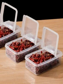 1入/2入/4入/8入組白色單格香料存儲盒，香料盒為八角形，四川胡椒透明香料瓶，保鮮儲物盒，適用於家居廚房 - 白色 - 查看 5