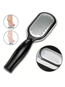 1pc Foot File Callus Remover, One-sided Durable Pumice Stone Scrubber, Home Pedicure Tool To Remove Dead Skin & Hard Skin - Black - View 4