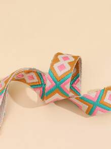 幾何圖案拼色可調節背帶，包包配件DIY配件，可調節肩帶，禮物裝飾禮品配件