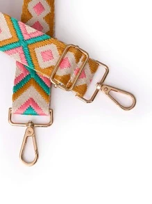 幾何圖案拼色可調節背帶，包包配件DIY配件，可調節肩帶，禮物裝飾禮品配件