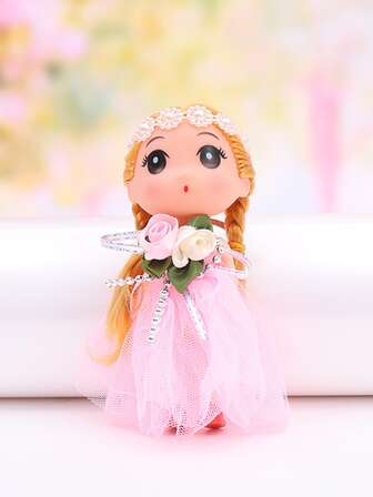 12CM粉色的女性玩具玩偶形狀包吊墜適用於幼兒園或者訓練班級