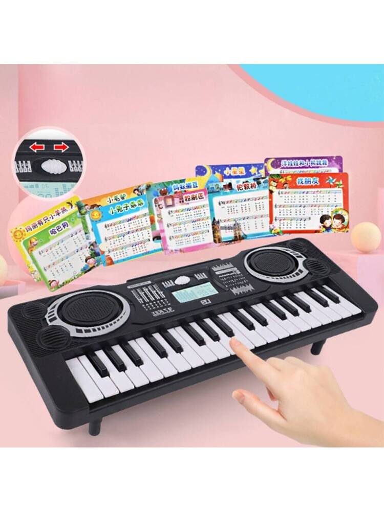 M Zimoon Kids Piano Keyboard, 61 Keys Electronic Music Piano With Led Display Music Stand Mic Usb Power Audio Cord Musical Instruments Education Toy Birthday For Boys Girls Beginner - View #8