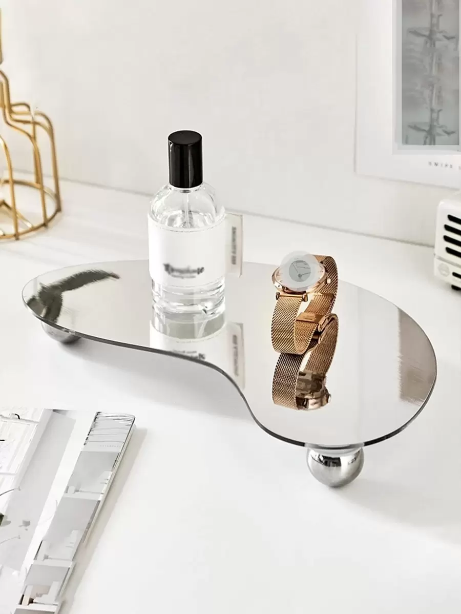 1pc Mirror Surface Jewelry Tray