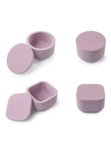 方形蠟燭罐矽膠模具，水泥模具，圓形混凝土蠟燭杯模具，儲物盒石膏模具，環氧樹脂儲物罐模具 - 白色 - 查看 6