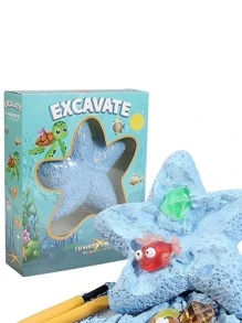 Archeology Gemstone Ore Fossil Digging Hammer Toy For Children, Diy Rhinestone Treasure Hunt Kit, Boys And Girls, Packaging, Excavate,Hunt For Girl,Boy Toys Age 5,Toys,Kids Toys,Toys For Girls,Treasure Box,Boys Toys Age 10,Archeological - Blue - View 7