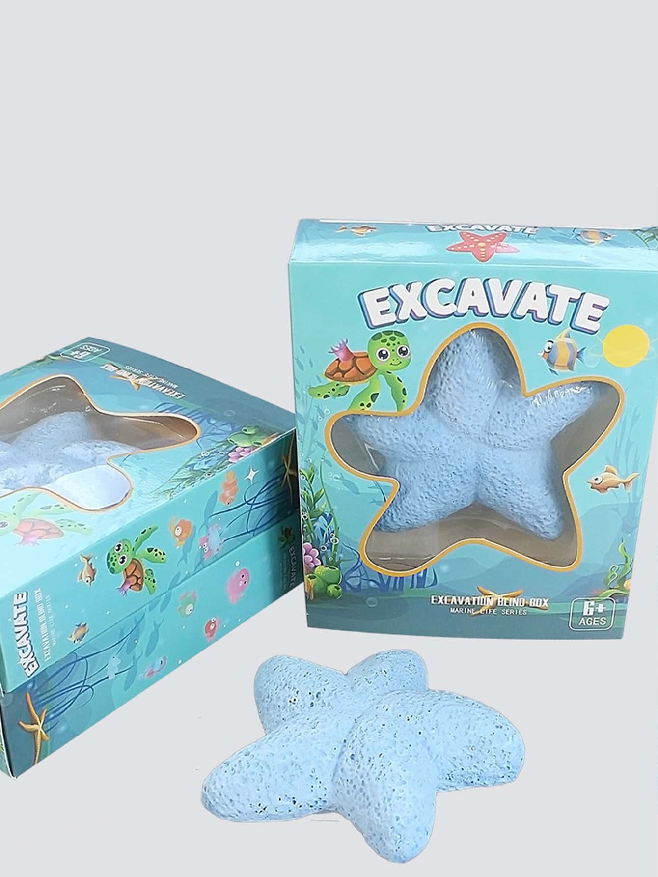 Archeology Gemstone Ore Fossil Digging Hammer Toy For Children, Diy Rhinestone Treasure Hunt Kit, Boys And Girls, Packaging, Excavate,Hunt For Girl,Boy Toys Age 5,Toys,Kids Toys,Toys For Girls,Treasure Box,Boys Toys Age 10,Archeological - Blue - View 1