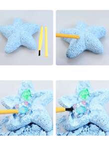 Archeology Gemstone Ore Fossil Digging Hammer Toy For Children, Diy Rhinestone Treasure Hunt Kit, Boys And Girls, Packaging, Excavate,Hunt For Girl,Boy Toys Age 5,Toys,Kids Toys,Toys For Girls,Treasure Box,Boys Toys Age 10,Archeological - Blue - View 4