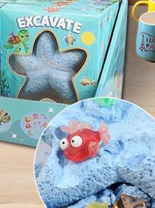 Archeology Gemstone Ore Fossil Digging Hammer Toy For Children, Diy Rhinestone Treasure Hunt Kit, Boys And Girls, Packaging, Excavate,Hunt For Girl,Boy Toys Age 5,Toys,Kids Toys,Toys For Girls,Treasure Box,Boys Toys Age 10,Archeological - Blue - View 3