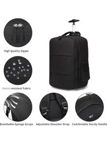 Rolling Backpack,Travel Backpack With Wheels Roller Backpack Wheeled Laptop Backpack Business Backpack Carry On Backpack Flight Approved Fits 17 Inch Laptop Backpack With Wheels For Women Men-Black International Women's Day - Black - View 5