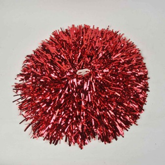 2入組雙孔紅色的啦啦隊小絨球