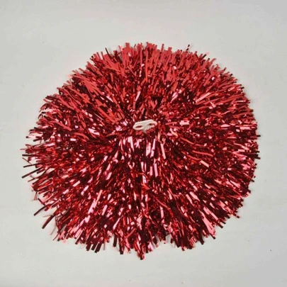 2入組雙孔紅色的啦啦隊小絨球