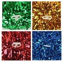 2入組雙孔紅色的啦啦隊小絨球 - 紅色 - 查看 4