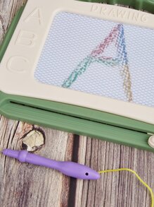 Kids' Colorful Magnetic Drawing Board With Detachable Writing Board For Learning, Painting And Doodling In Kindergarten - Green - View 3