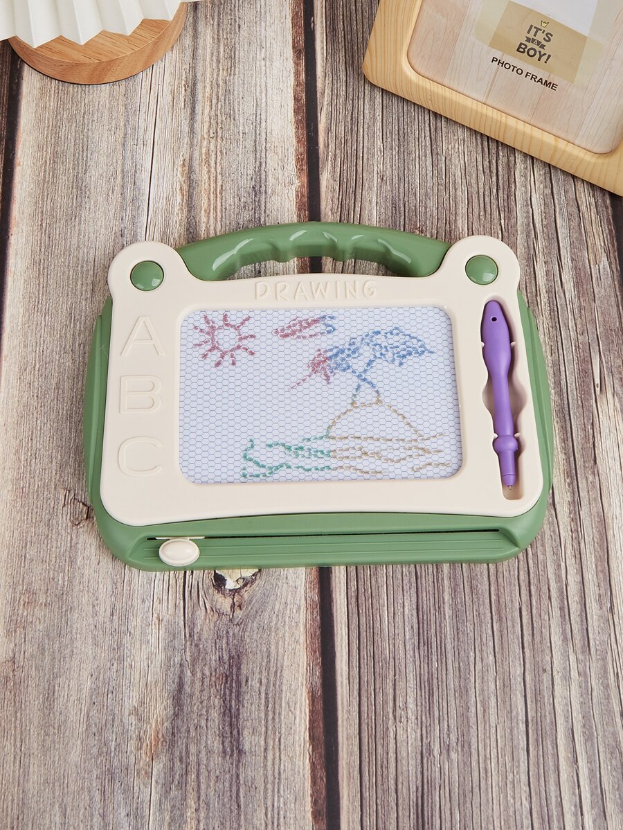 Kids' Colorful Magnetic Drawing Board With Detachable Writing Board For Learning, Painting And Doodling In Kindergarten - Green - View 1