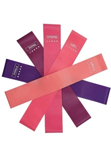 5件装便携式阻力带女士深蹲提臀拉力带健身房瑜伽器材拉力带瘦腿瘦手弹力圈 - 彩色 - 查看 4