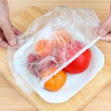 Disposable Food Container Cover Wrap, Freshness Keeping Film For Refrigerator, Dust-proof And Sealing Cover For Food Plate - Transparent - View 2