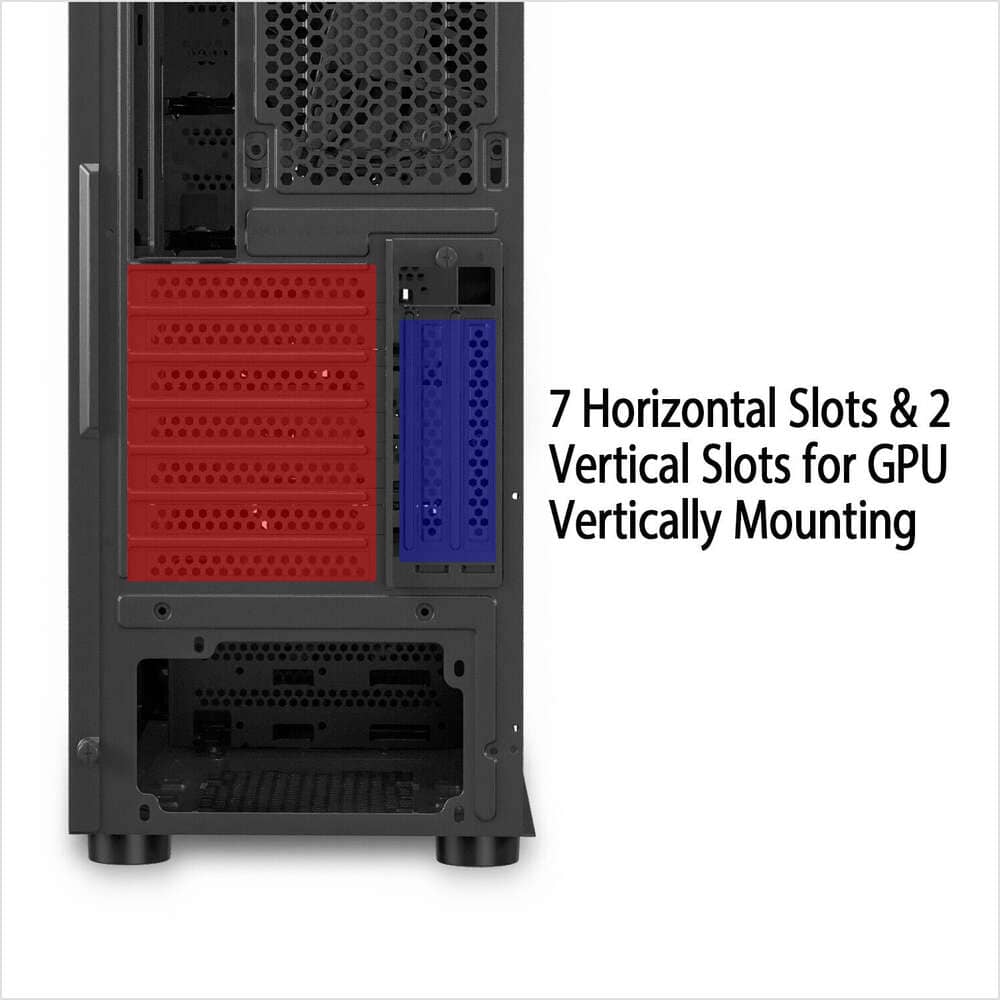 PC Case Mid towwer Gaming Computer Case Mesh Front Panel 4 Fans | SHEIN USA