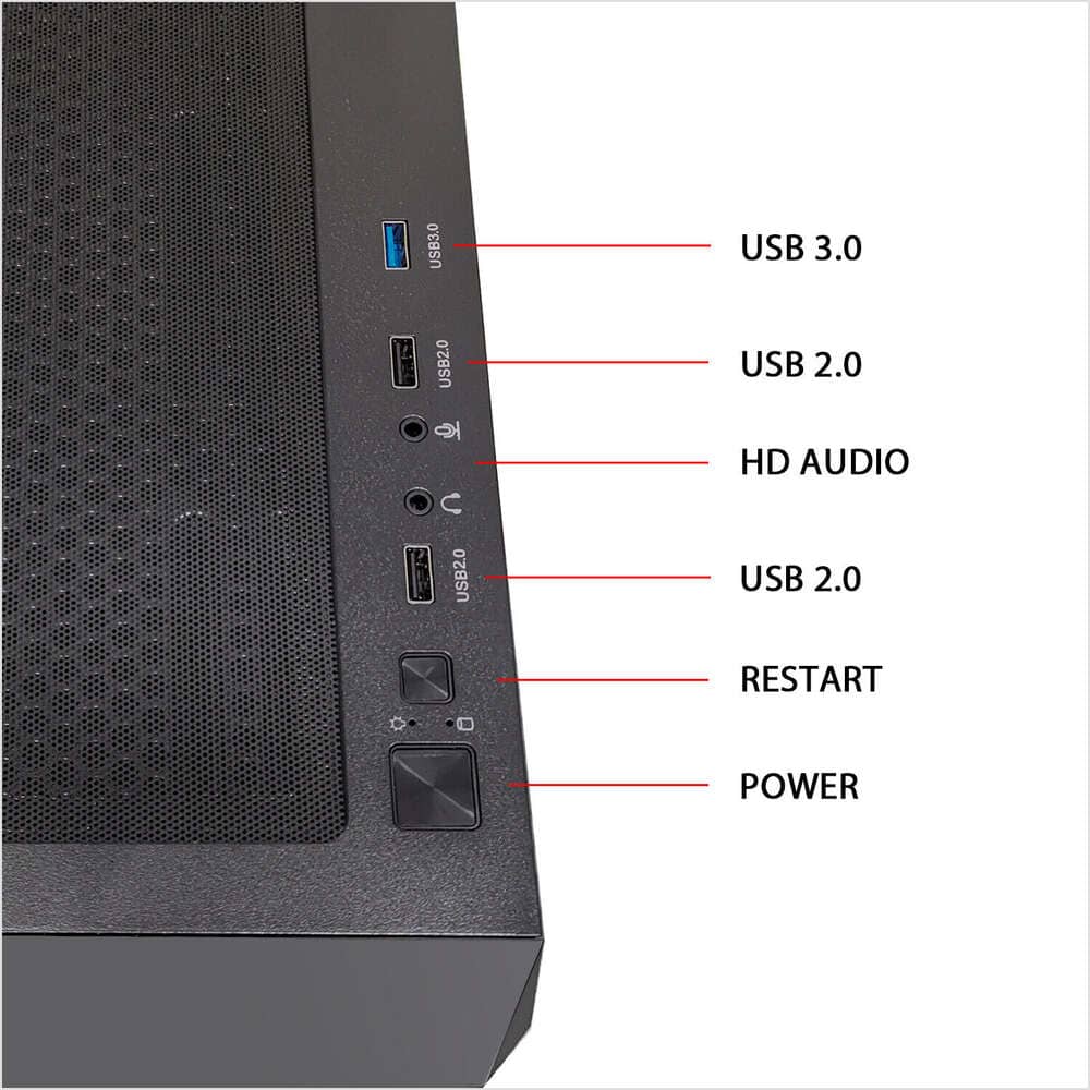 PC Case Mid towwer Gaming Computer Case Mesh Front Panel 4 Fans | SHEIN USA