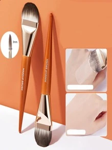 1支宽舌形平头粉底刷，化妆刷，粉底刷，遮瑕刷，腮红刷，修容刷，腮红刷，古铜粉刷，散粉刷，粉底刷，腮红刷，赠品 - 彩色 - 查看 1