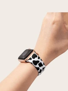 运动表带兼容 表带 49 毫米 46 毫米 45 毫米 44 毫米 42 毫米 41 毫米 40 毫米 38 毫米女款硅胶花卉印花不褪色图案设计表带适用于 系列 11、10、9、8、7、6、5、4、3、2、1、SE、Ultra 3/2/1 - 彩色 - 查看 2