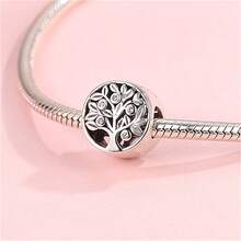 一925純銀姐姐吊墜銀配件吊墜方晶鋯石鑲嵌珠子適用於珠寶製作配件