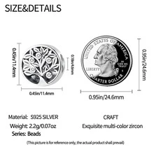 一925純銀姐姐吊墜銀配件吊墜方晶鋯石鑲嵌珠子適用於珠寶製作配件