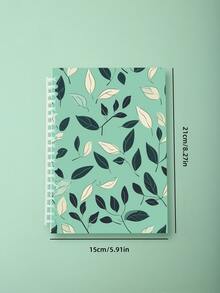 1pc 120 Pages Creative Detachable Journal Notebook With Leaf Pattern Cover, Suitable For Students And Office Use - Multicolor - View 2