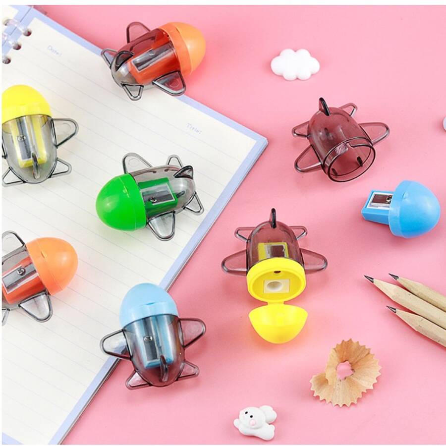 1入組微型黃色的卷筆刀,合適的辦公和學校用品,小和方便至攜帶 - 藍色 - 查看 1