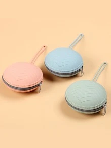 Baby Silicone Pacifier Case with Strap, Portable Storage Bag, Travel Outdoor Anti-Loss Box Chain - Multicolor - View 4