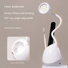 白色指甲袋袋袋檯式可充電收納8顆指甲膠幫助指甲快速吸收光療燈便攜烤甲燈 - 白色 - 查看 4