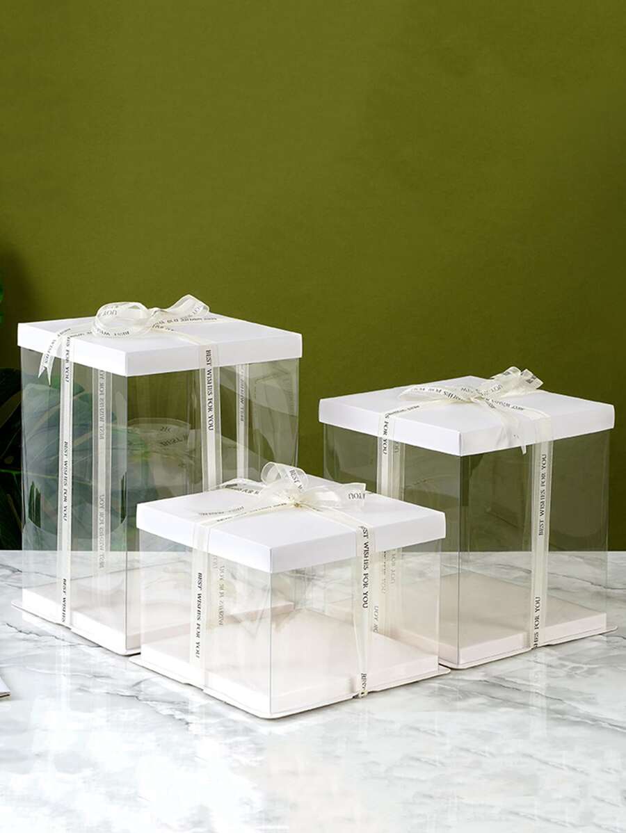 1pc 4 Inch Clear Gift Packaging Box | SHEIN USA