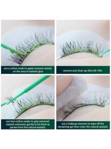 NAGARAKU 睫毛胶底胶粘合剂硬化剂去除剂果冻胶睫毛延长快速去除强力粘合睫毛胶，睫毛胶 - 軍綠色 - 查看 3