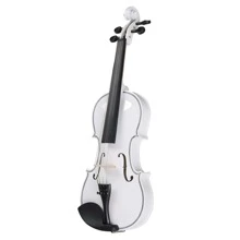 Full Size 4/4 Violin Set for Adults Beginners Students with Hard Case,Violin Bow,Shoulder Rest,Rosin,Extra Strings and Sordine - 白色 - 查看 6