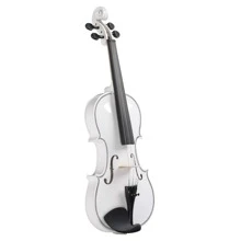 Full Size 4/4 Violin Set for Adults Beginners Students with Hard Case,Violin Bow,Shoulder Rest,Rosin,Extra Strings and Sordine - 白色 - 查看 4