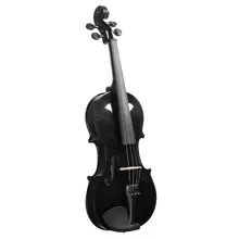 Full Size 4/4 Violin Set for Adults Beginners Students with Hard Case,Violin Bow,Shoulder Rest,Rosin,Extra Strings and Sordine - Black - View 5