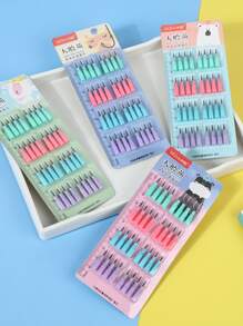 1入組桃子樣式隨機接片鉛筆帶1袋筆芯