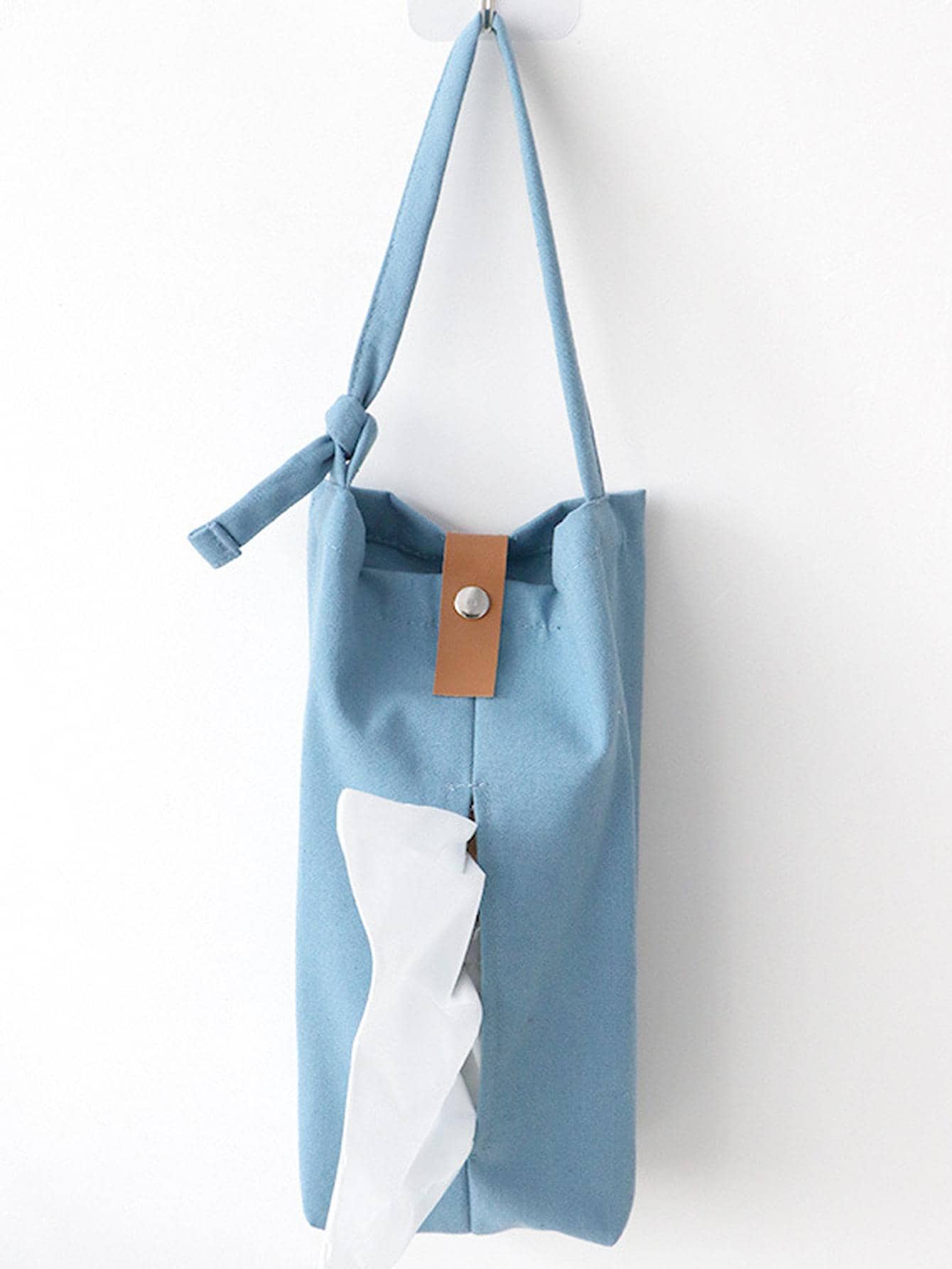 Creative & Simple Car-interior Hanging Canvas Tissue Box - Blue - View 1