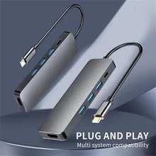 5 合 1 扩展坞 USB C 转 兼容适配器、USB C 集线器 兼容显示器（适用于 Windows）、带 兼容的 USB C 适配器、3 个 USB-A 3.0 端口、1 个 兼容端口（4K/30Hz）、1 个 USB-C 3.0 端口（PD 3.0 充电）100W - 深灰色 - 查看 2
