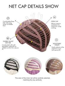 Short Brown Bob Hairstyle With Light Brown Highlights, Bangs And Synthetic Scalp For Daily Wear - Piano Color - View 8